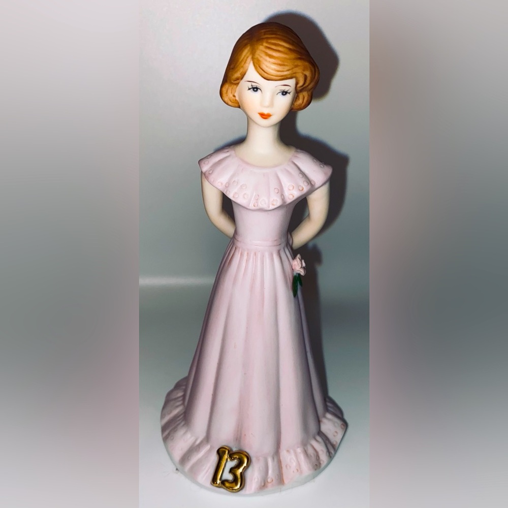 Growing Up 13 pink porcelain figurine